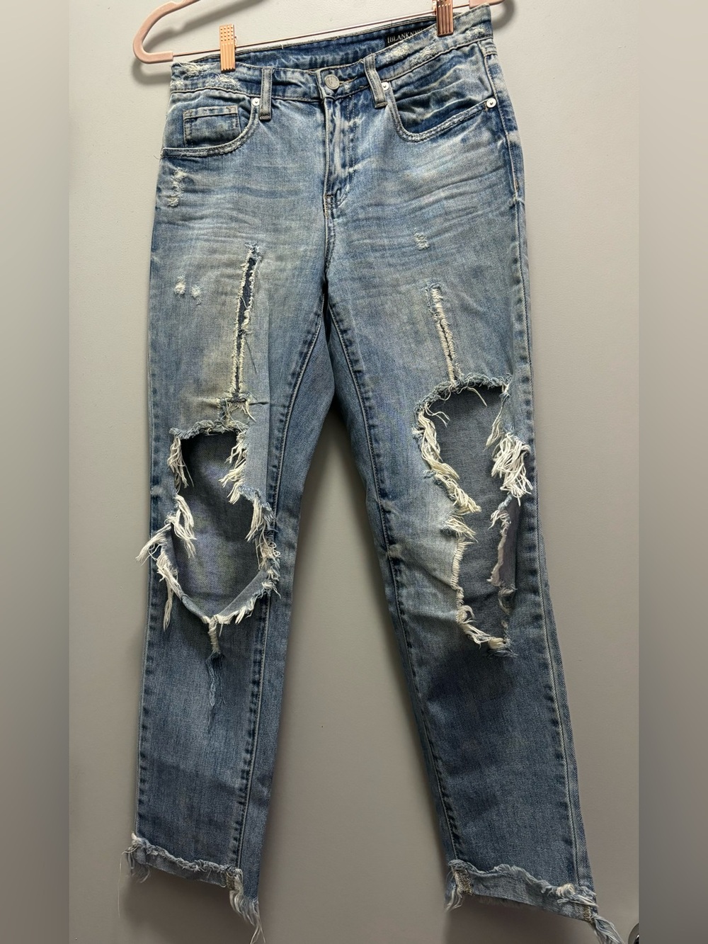 Blank NYC Light Blue Distressed Skinny Jeans